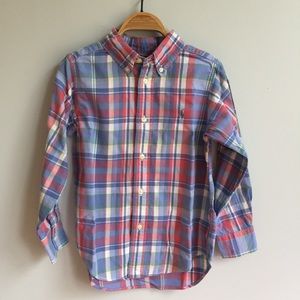 Polo Ralph Lauren Red Green & Blue Plaid Button Dn